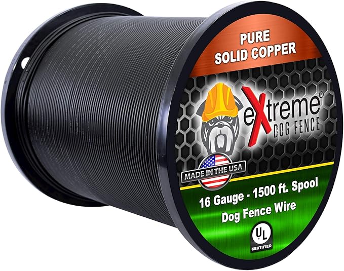 Extreme Dog Fence 16 Gauge Wire 1500 Ft - Heavy Duty Pet Containment Wire Compatible with Every In-Ground Fence System for Dogs - Heavy Duty Hybrid Extra Strength Steel…