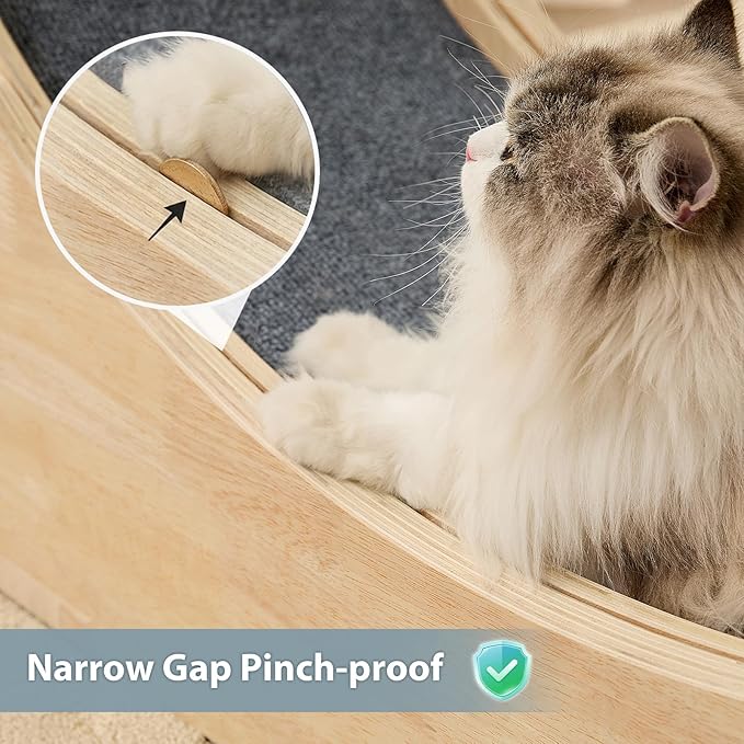 RRPETHOME 48" Cat Wheels for Indoor Cats, Quiet & Stable Cat Exercise Running Wheel, Cats Treadmill with Anti-Slip Mat