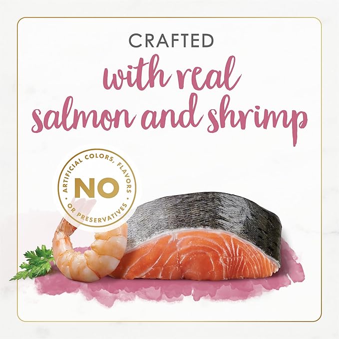 Fancy Feast Purina Wet Cat Food Gourmet Naturals Wild Alaskan Salmon and Shrimp Recipe in Wet Cat Food Gravy - 3 oz. Cans,(Pack of 24)