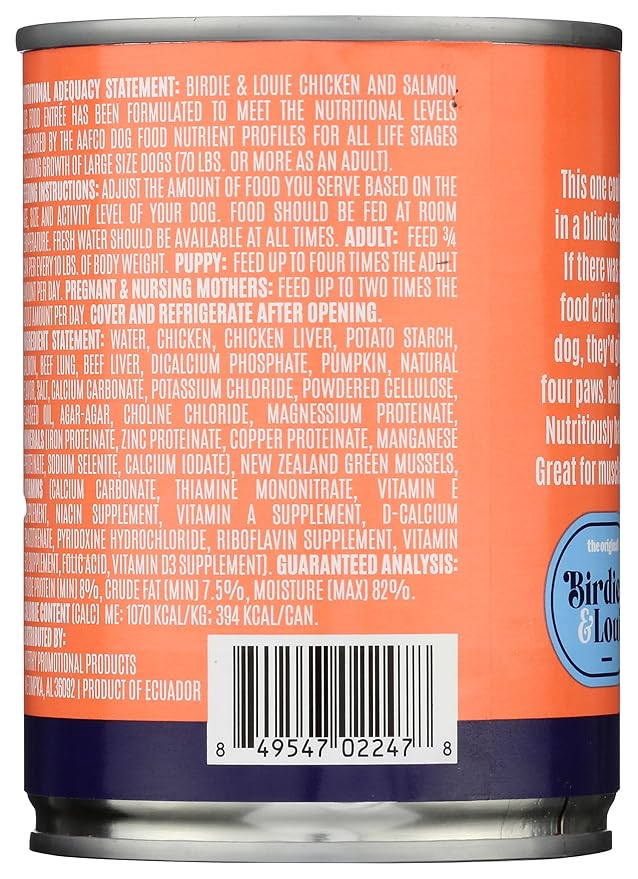 Birdie And Louie Food Wet Dog Chicken Salmon 13 OZ