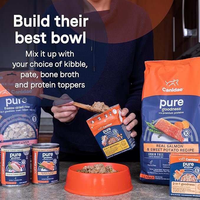 Canidae PURE Grain Free Salmon and Sweet Potato Wet Dog Food, Case of 12