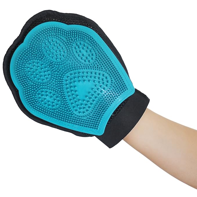 Grooming Mitt - Pet Brush - Dog Grooming & Cat Grooming Glove - Right & Left Handed Fit - Eco Friendly - Soft & Gentle Shedding Brush!