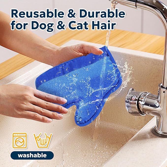 Pet Hair Removal Glove - Electrostatic Magic Pet Hair Remover, Portable & Reusable Dog & Cat Fur Remover Tool for Clothes, Couch, Furniture, Carpet, and Car Seats,1 PCS