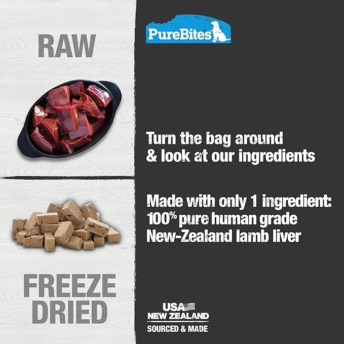 Purebites Lamb For Dogs, 3.35oz/ 95g | Mid Size