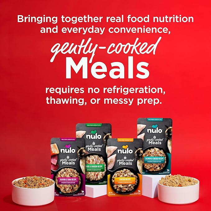 Nulo Gently Cooked Meals Variety Pack Wet Cat Food, 3.5-oz Pouch, Case of 8
