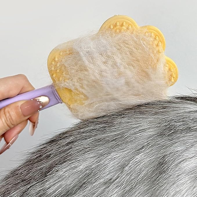 Pet Hair Removal Tool | Reusable Cleaning Comb - Cat Hair Brush Dog Grooming Supplies | for Furniture Couch Carpet Fabric Clothes Bed Mat Home Office Travel Apartment