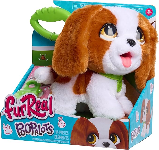furReal Poop-a-Lots Cavalier King Charles Spaniel, Interactive Toy, for Boys and Girls, Ages 4 and Up, Kids Toys for Ages 4 Up by Just Play