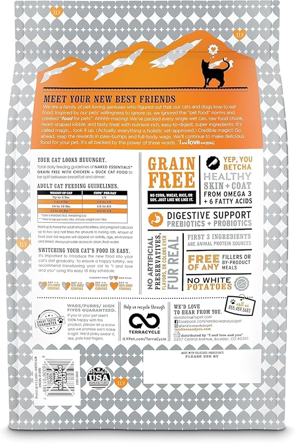 "I And Love And You" Naked Essentials Chicken & Duck + Original Cat Can Variety Pack