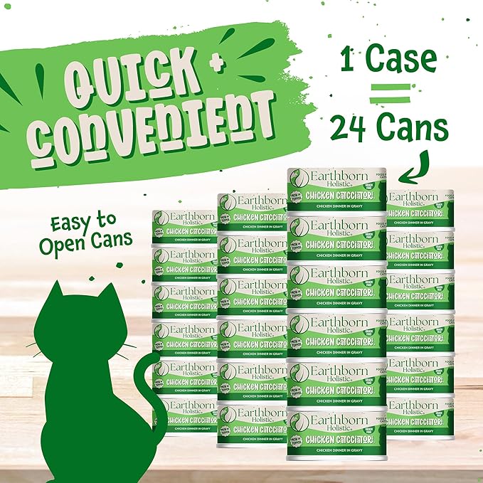 Earthborn Holistic Chicken Catcciatori Grain-Free Moist Cat Food 5.5 oz. Can