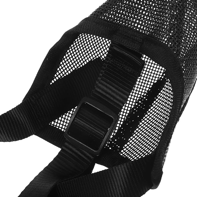 VOSAREA Professional Dog Muzzle Breathable Mesh Soft Mouth Cover Anti-Biting No Barking Muzzle for Large Dogs Black S Size Comfortable Pet Supply Training Grooming