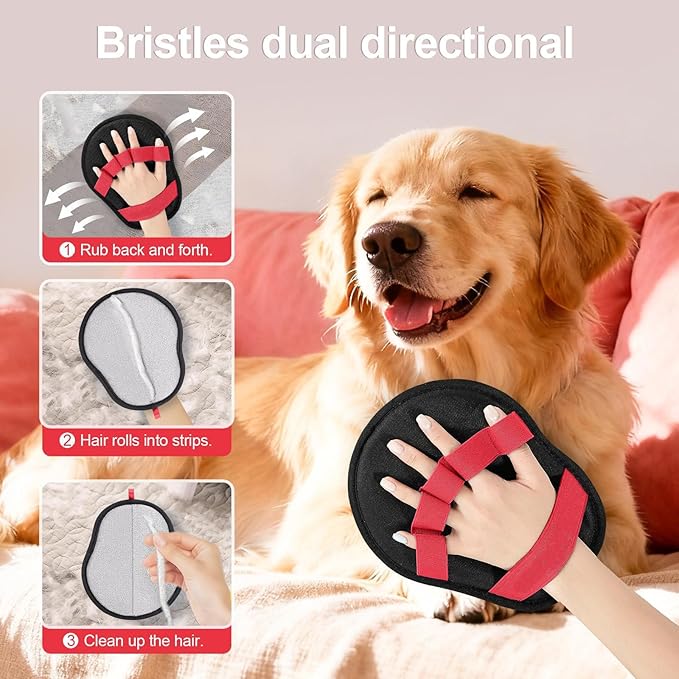 1-Piece Pet Hair Removal Glove with Massage for Dogs Cats Grooming