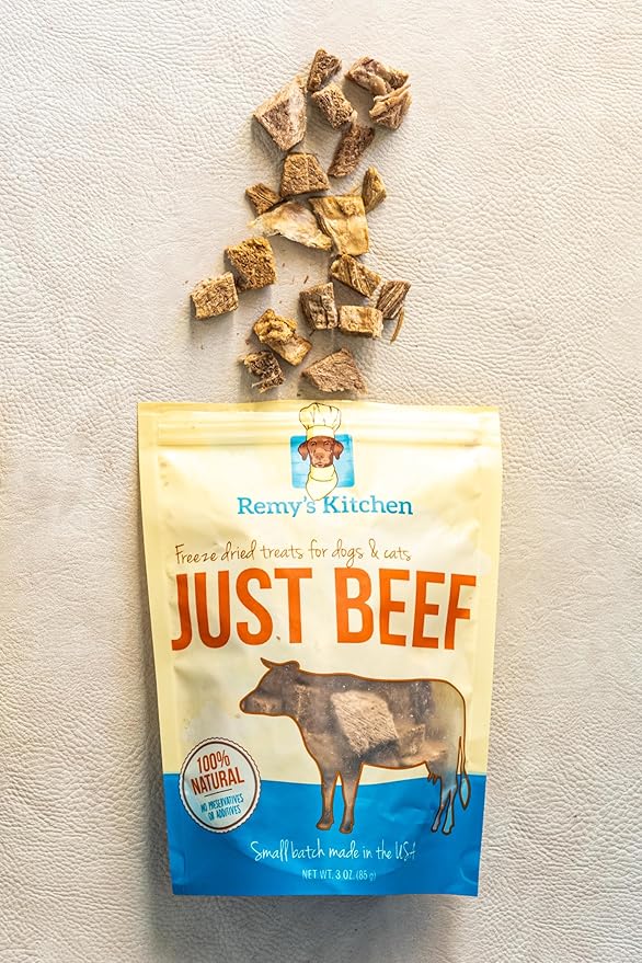 Freeze Dried Dog Treats – Beef, Single Ingredient, All-Natural, USA Sourced, Human-Grade, Grain-Free High-Protein Training Treats, 3 oz (2-Pack)