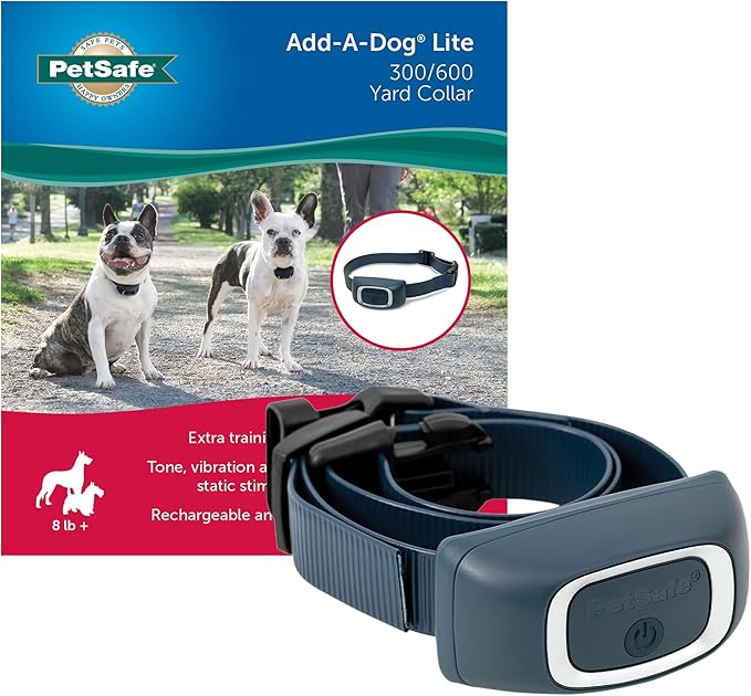 PetSafe Pro Trainer Add-A-Dog Collar - Waterproof & Rechargeable Remote Behavior Training Collar - Double Pairing Compatible for Multi-Pet Households - Small/Medium