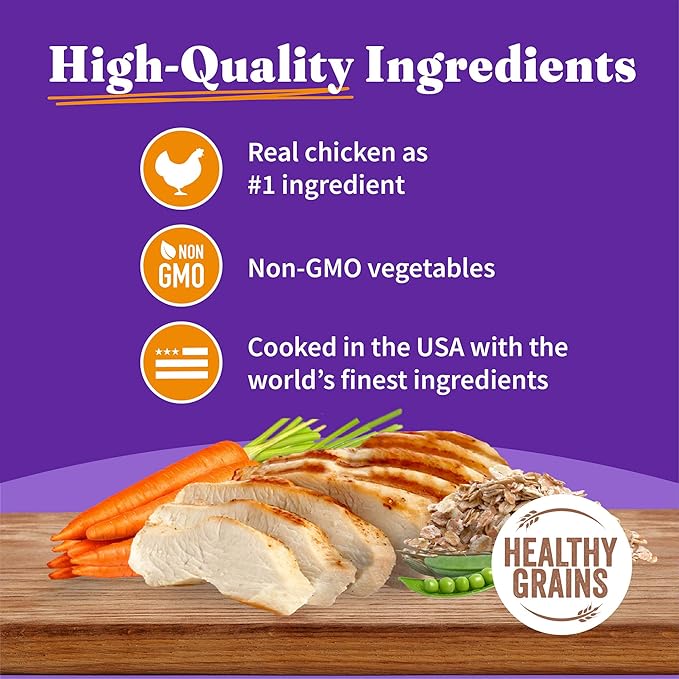 Halo Senior Wet Dog Food Whole Chicken Recipe, Grain Free Real Meat Canned Dog Food for Senior Dogs, Meal or Topper, 13.2 Oz Can (Pack of 6)