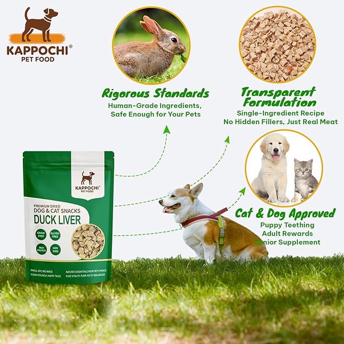 Freeze Dried Rabbit Liver Dog Treats, Single Ingredient Pet Treats, 3.5oz(100.0g), High Protein, Grain Free Snacks