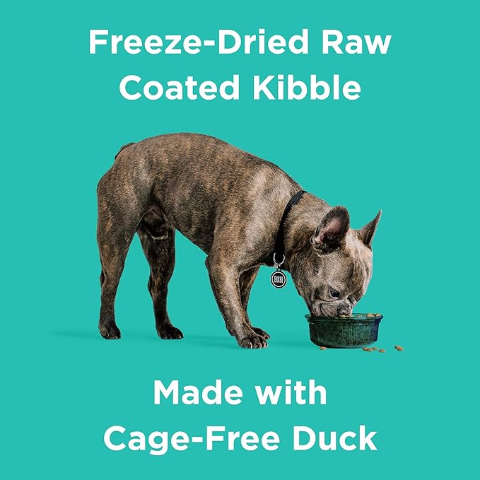 BIXBI Rawbble Freeze-Dried Raw Coated Dog Food, Duck – Fresh Meat, No Meat Meals, Grain-Free – USA Made, 24 lbs