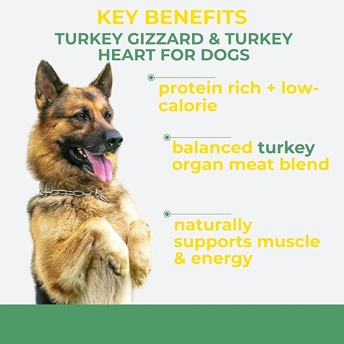 Momentum Carnivore Nutrition Freeze-Dried Turkey Training Bites – Two Ingredients-Turkey Gizzards and Hearts, All-Natural Dog Treats –Made in USA – Perfect for Training & Rewards- 2.5 oz Bag