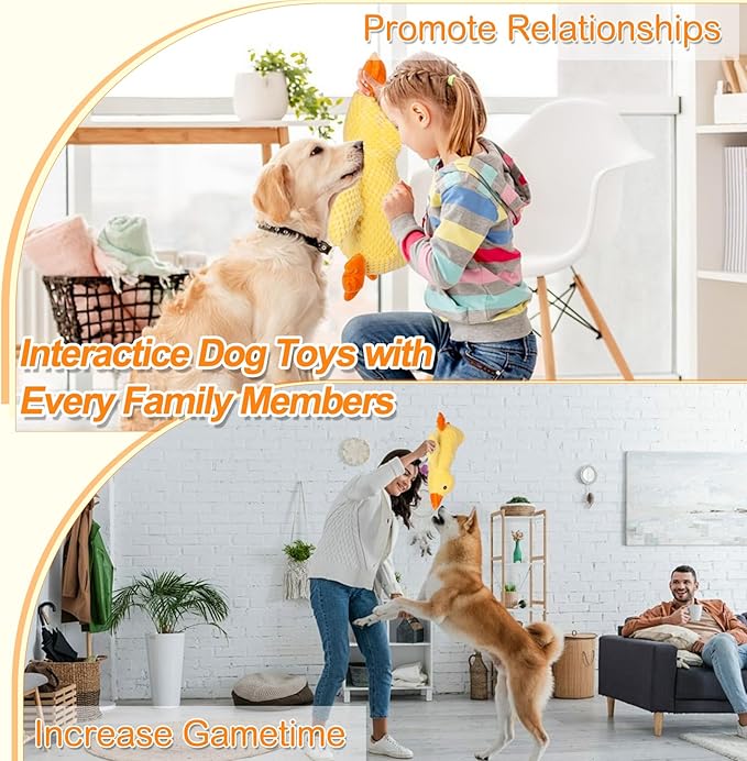 Mellow Dog Calming Duck, 2026 New Yellow Ducks Dog Toy, The Mellow Calming Duck Toy for Dogs, Quacking Sound for Indoor Dogs (Yellow)