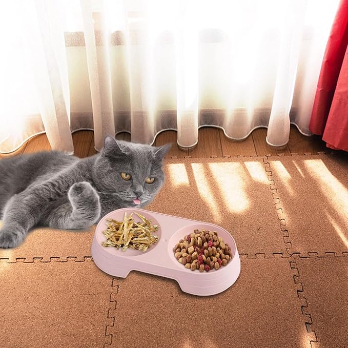 Genérico Cat Bowls for Food and Water | Macaron Elevated Double Dog Bowls, Dog Bowl for Food for Non-Slip Bowl for Small Pets