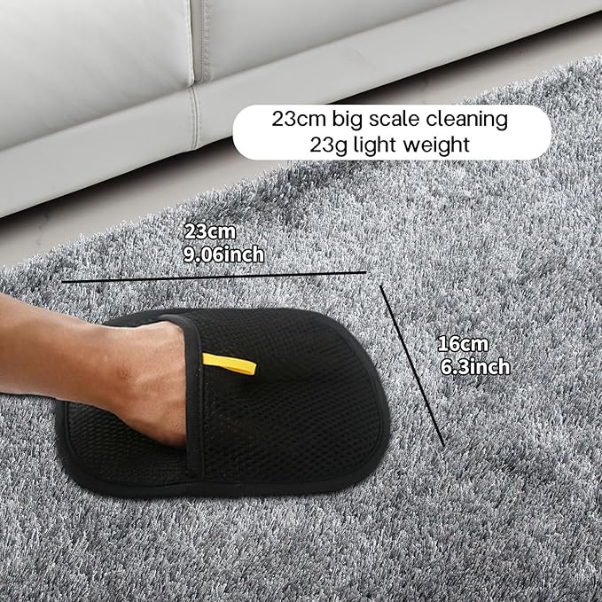 The Magic Brush Pet Hair Removel, Pet Hair Remover for Laundry, Soft Silicone Massage Glove, Uproot Clean Pet Grooming Gloves Reusable & Washable for Furniture, Carpet, Car Seat.