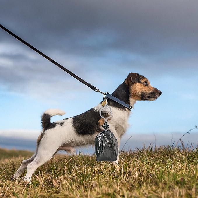 8pcs Dog Poop Bag Holder Clips Hands-free Leash Attachment Plastic Pet Waste Bag Supply Smoke Gray for Walking and Outdoor Use