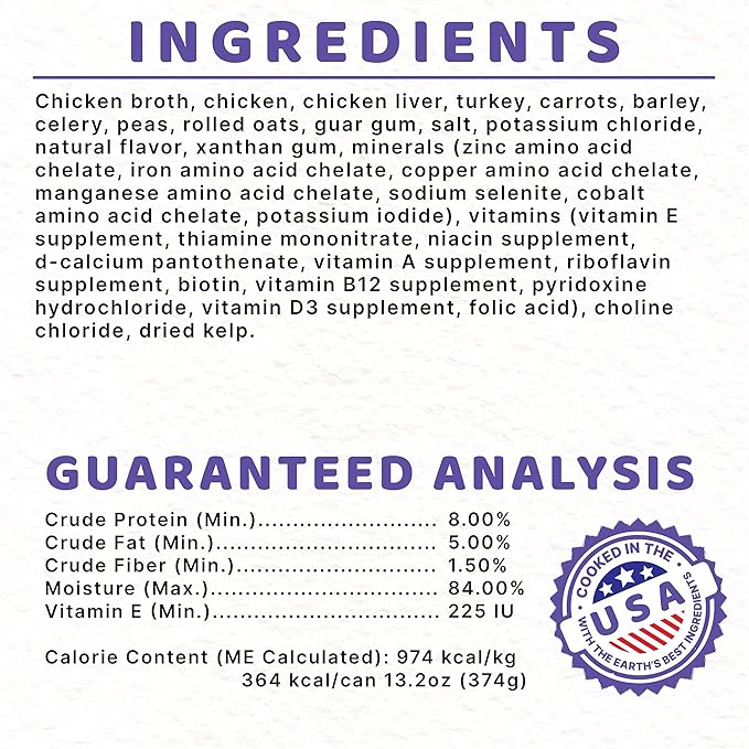 Halo Healthy Grains Adult Dog Wet Food, Chicken Recipe in Broth, 13.2 oz, Case of 6