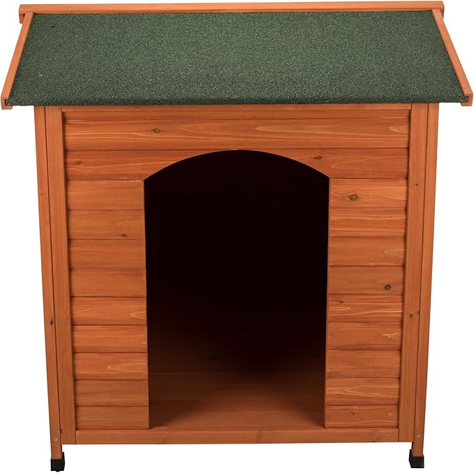 Trixie Natura XXL Classic Dog House - Wooden Outdoor Shelter with Weatherproof Sealer & Adjustable Legs for Larger Dogs - Brown