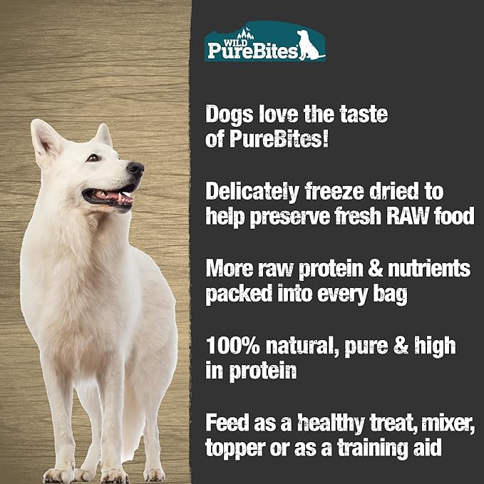 PureBites Wild Smelt Freeze Dried Dog Treats, 1 Ingredient, Made in USA, 2.1oz