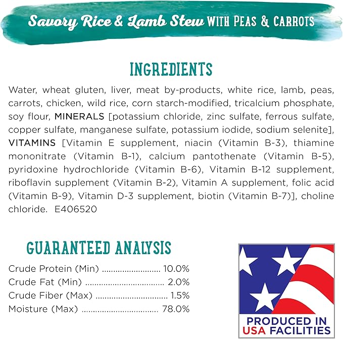 Beneful Purina Prepared Meals Lamb & Rice Stew - (8) 10 oz. Tubs (Pack of 2)