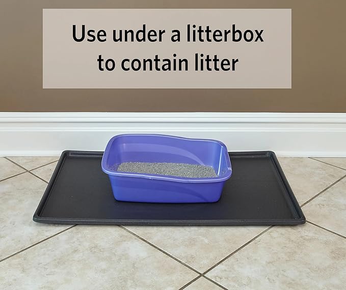 24 Inch Dog Cage Replacement Pan, Plastic Tray for Pet Crate Kennel, Easy-Clean Removable Floor Tray for Medium Dog Crates, Indoor Pet Supply Accessory, Gray, 22.84" x 16.66" x 1"