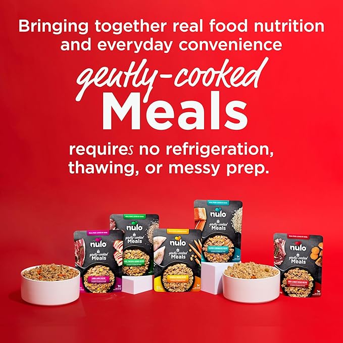 Nulo Gently Cooked Meals Variety Pack Shelf Stable Fresh Dog Food 9 Ounce, 5 Count