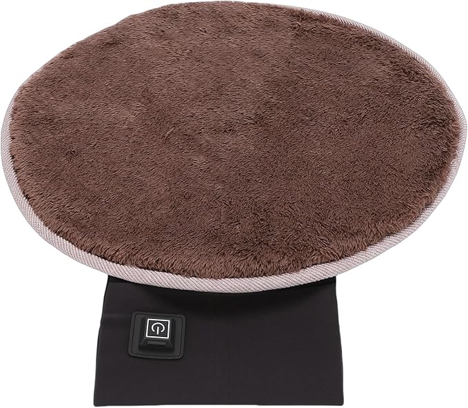 Pet Heating Pad Warm Flannel Electric Heating Mat for Cats Dogs Portable USB Power Supply for Home Travel (Brown)