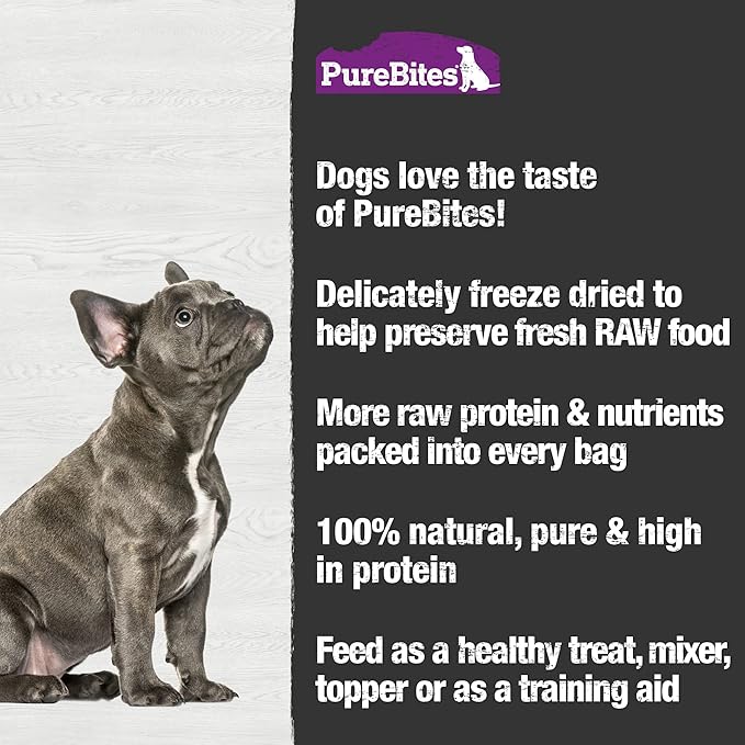 PureBites Whitefish Freeze Dried Dog Treats, 1 Ingredient, Made in USA, 7oz