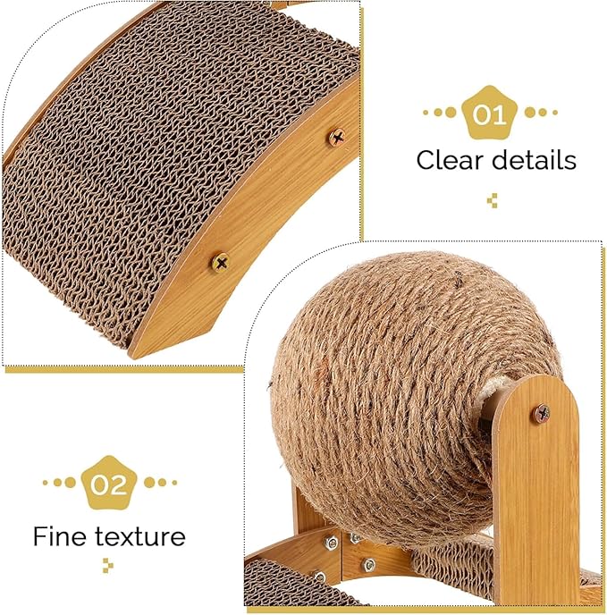 Scratch pad for Cats，cat Scratching Post，Cardboard cat Scratcher，Kitten Scratcher，sisal cat Scratching Board，cat Scratch pad-FANJUN-AMTECH