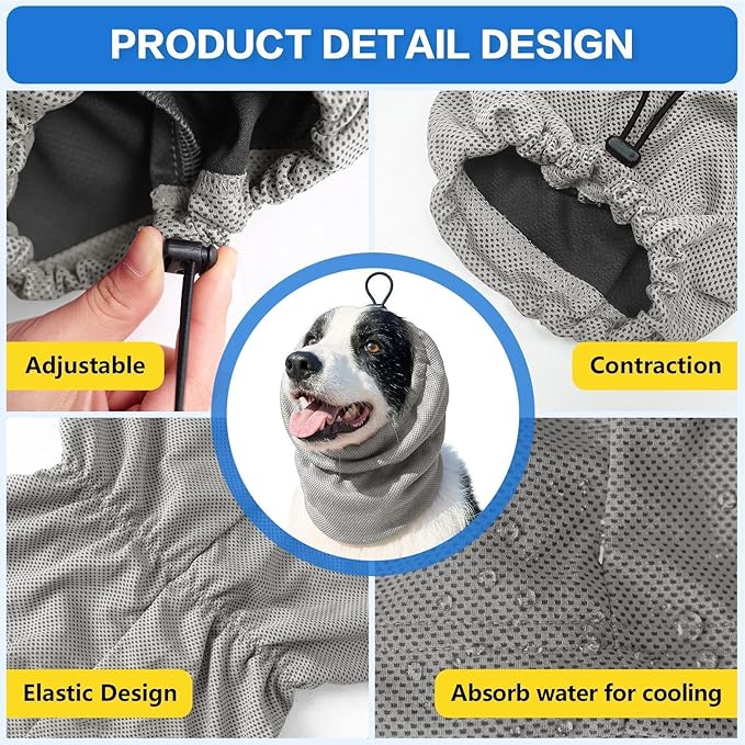 Dog Nets - Adjustable Elastic Comfortable Non Slip | Pet Supplies with Dog Ear Wrap for Puppies Small Medium Large Breeds Indoor