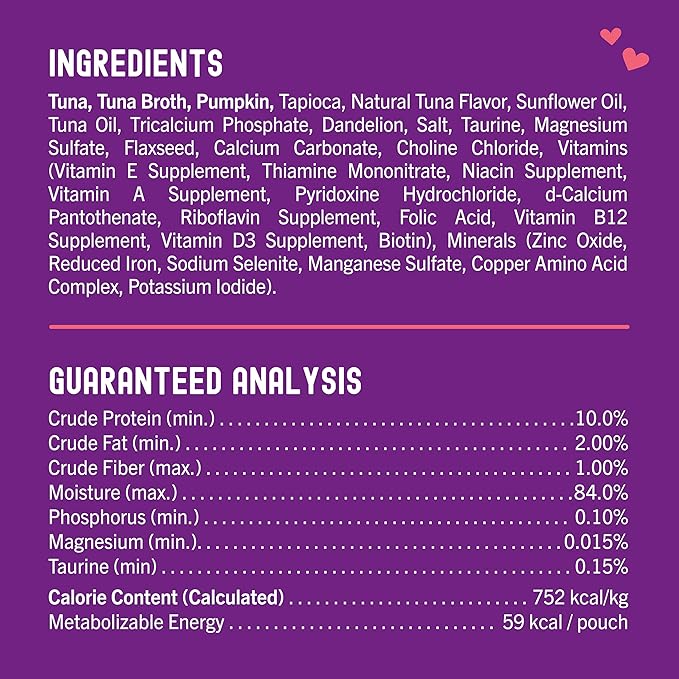 Stella & Chewy's Carnivore Cravings Wet Cat Food - Premium Pouches - Grain Free, High Protein Tuna & Pumpkin - Perfect For Picky Eaters - Complete Meal or Topper (2.8 oz, 24 Pack)