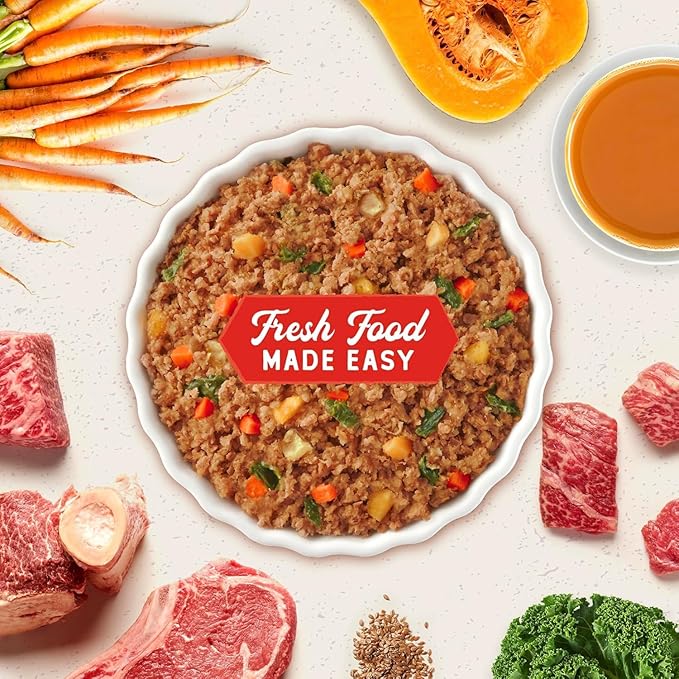 Stella & Chewy's FreshMade Frozen Fresh High-Protein Beef, Barley & Turkey Dog Food, 16-oz Pouch (Pack of 4)