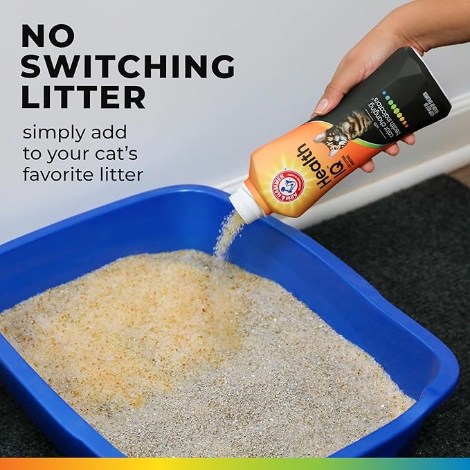 ARM & Hammer Health IQ Cat Litter Additive, with Color Changing Health Indicators, Works with Most Litter, 10 oz