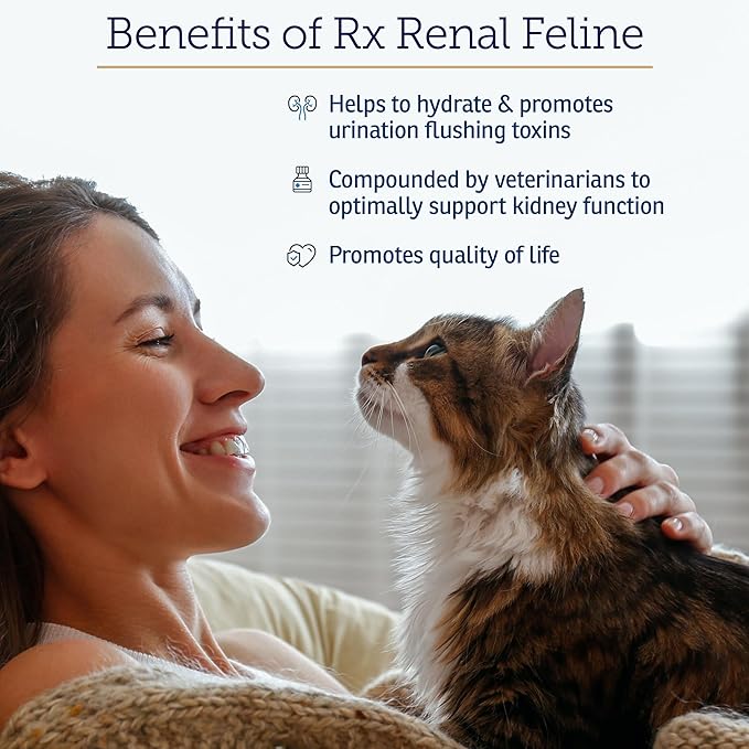 Rx Vitamins Renal Feline Beadlets - Cat Kidney Support with Astragalus Root and Milk Thistle for Cats - Supports Kidney and Immune Health in Cats - 3.52oz / 100g