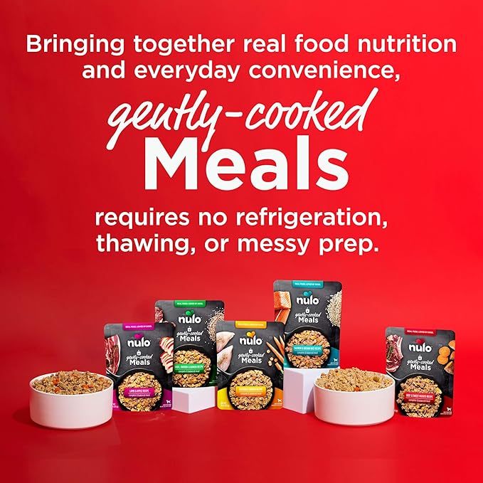 Nulo Gently Cooked Meals Lamb & Apple Shelf Stable Fresh Dog Food 9 Ounce, 8 Count
