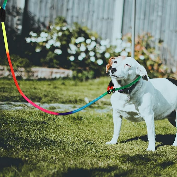 SOLUSTRE Adjustable Nylon Dog Traction Leash for Small to Medium Dogs, Colorful Portable Pulling Strap with Walking Loop Handle, Pet Supply for Outdoor Walking and Training