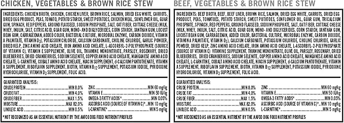 Pure Balance Wet Dog Food Variety Pack, 12.5 oz Cans, Beef & Chicken with Vegetables & Brown Rice, No Fillers, No Artificial Flavors, Adult Dogs, Stew Texture, All Breeds, Immune Support (6 Cans)