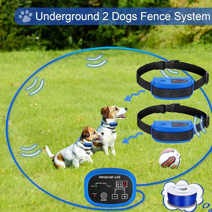 Indoor Pet Barrier for Dogs, Wireless Indoor Electric Fence, Pet Gate, Keeps Areas Off Limits, Dog Fence Waterproof/Rechargeable Training Collar (Only Transmitter for Dog System)