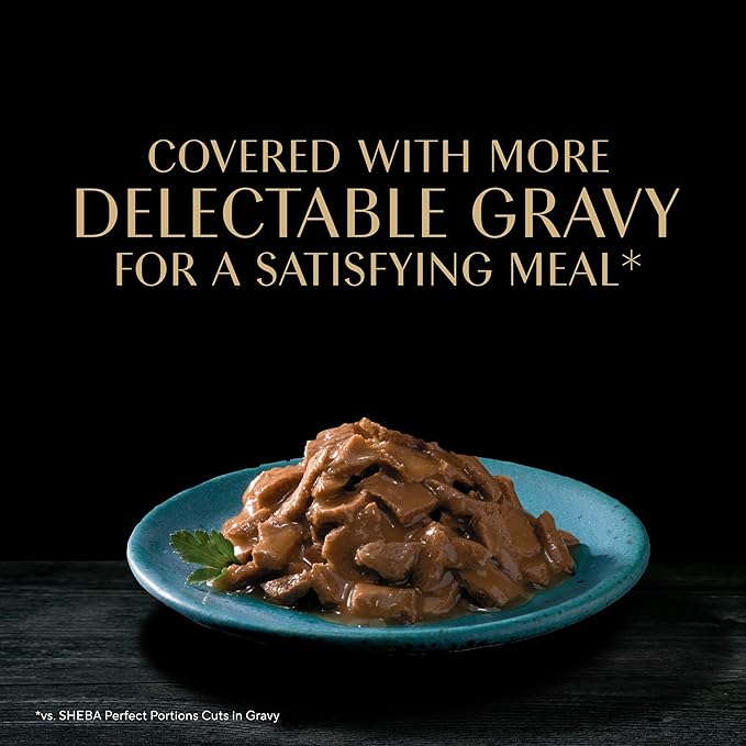 Sheba Perfect Portions Grilled in Savory Sauce Adult Wet Cat Food Marinated Chicken, Flaky Salmon, Tender Tuna, 2.64 oz. Twin-Pack Trays, 24 Count, 48 Servings