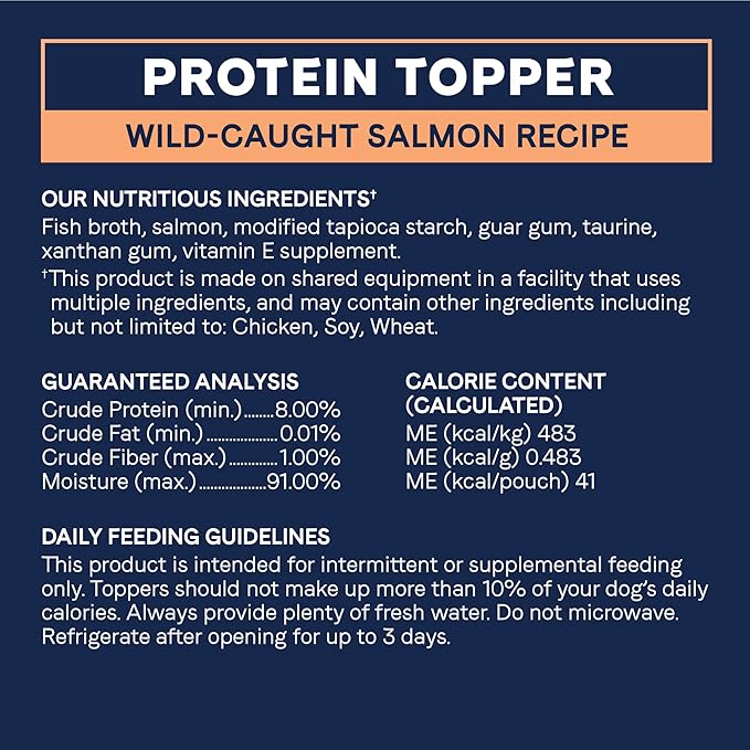 Canidae Pure Protein Topper Wet Dog Food - Wild-Caught Salmon Recipe in Gravy, 3 oz. (Case of 12)