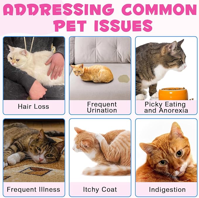 Cat Collagen Liquid Drops, Collagen Dietary Supplement for Cats with Biotin, MSM & Ginger, Enhance Immunity, Support for Cat Joints, Skin - 60ML
