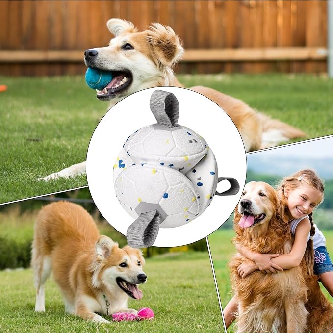 Dog Balls | with Rope Chew Pet Supplies - Small Dog Balls Funny Pet Toys | for Small Large Breed Aggressive Chewers Indoor Outdoor Enrichment Stimulation Boredom