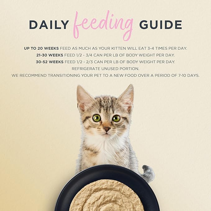 Reveal Entrées Natural Wet Kitten Food Paté, Grain-Free with Added Vitamins & Minerals, Carrageenan-Free and High Protein, Tuna Fillet in Paté (12 x 2.47 oz Cans)