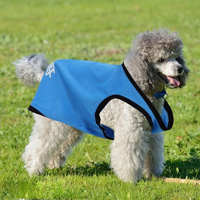 Pet Dog Vest Mesh Cooling Sleeveless Shirt Blue XL Breathable Puppy Clothes Lightweight Summer Pet Supplies