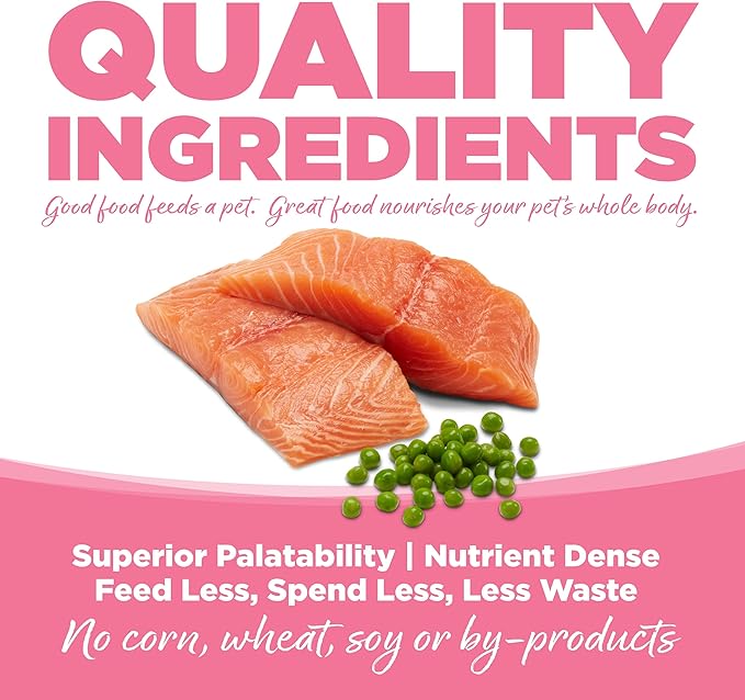 NutriSource Pure Vita Grain Free Cat Food, Salmon and Peas, 12LB